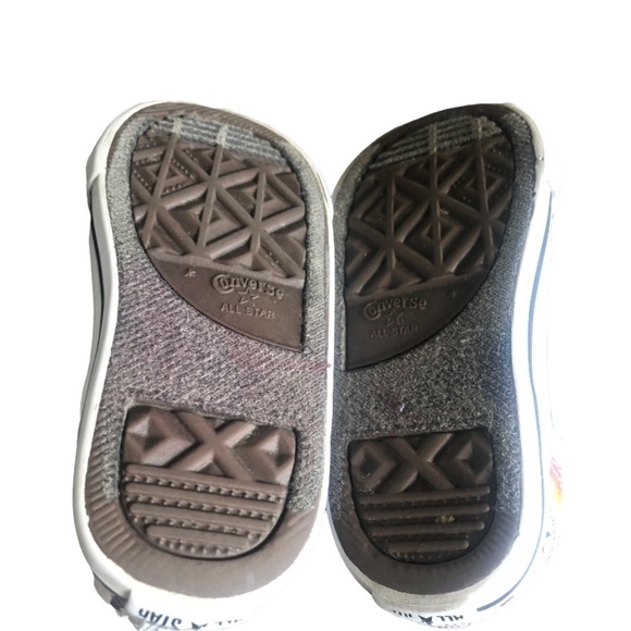 Converse Chuck Taylor All Star Hi Zebra Sneaker - infant 6 White/Rainbow - Picture 5 of 7